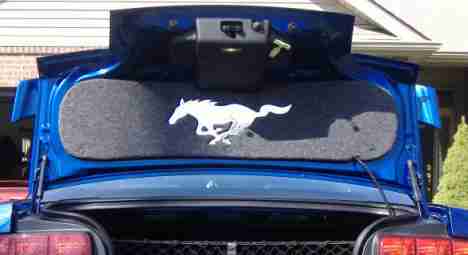 Click on Picture to Enlarge. 1999-2004 Sunk Plexi Mirror "Running Pony" Design.