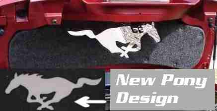 Click on Picture to Enlarge. 1999-2004 Sunk Plexi Mirror "Running Pony" Design.