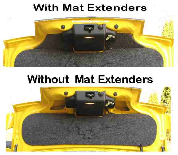 2005-2009 Trunk lid mat with and without mat extenders